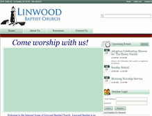 Tablet Screenshot of linwoodbaptist.com